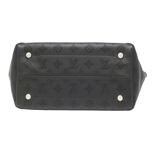 Louis Vuitton Tote Bag Hina MM Monogram Mahina Black Brown Silver — view 3