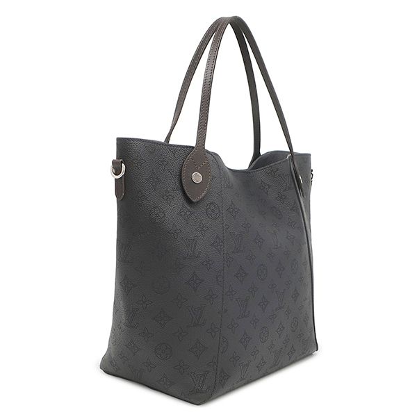 Louis Vuitton Tote Bag Hina MM Monogram Mahina Black Brown Silver — view 2