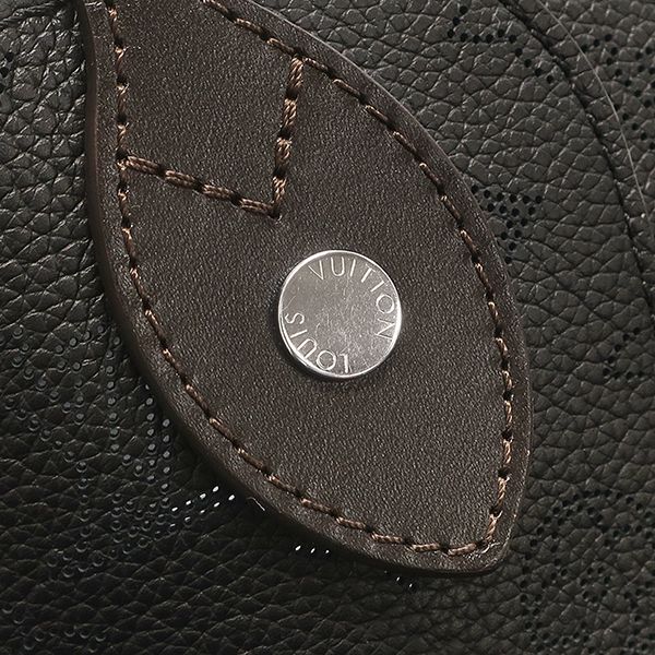 Louis Vuitton Tote Bag Hina MM Monogram Mahina Black Brown Silver — view 6
