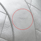 Chanel Tote Bag Club Monaco Chain Leather Metallic Silver CC Logo Shoulder — view 5