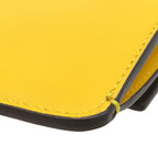 Fendi Flat Baguette Mini Leather Yellow Gold Shoulder Clutch — view 4