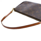 Louis Vuitton Pochette Soir Monogram Pouch Handbag Brown — view 5