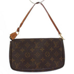 Louis Vuitton Pochette Soir Monogram Pouch Handbag Brown