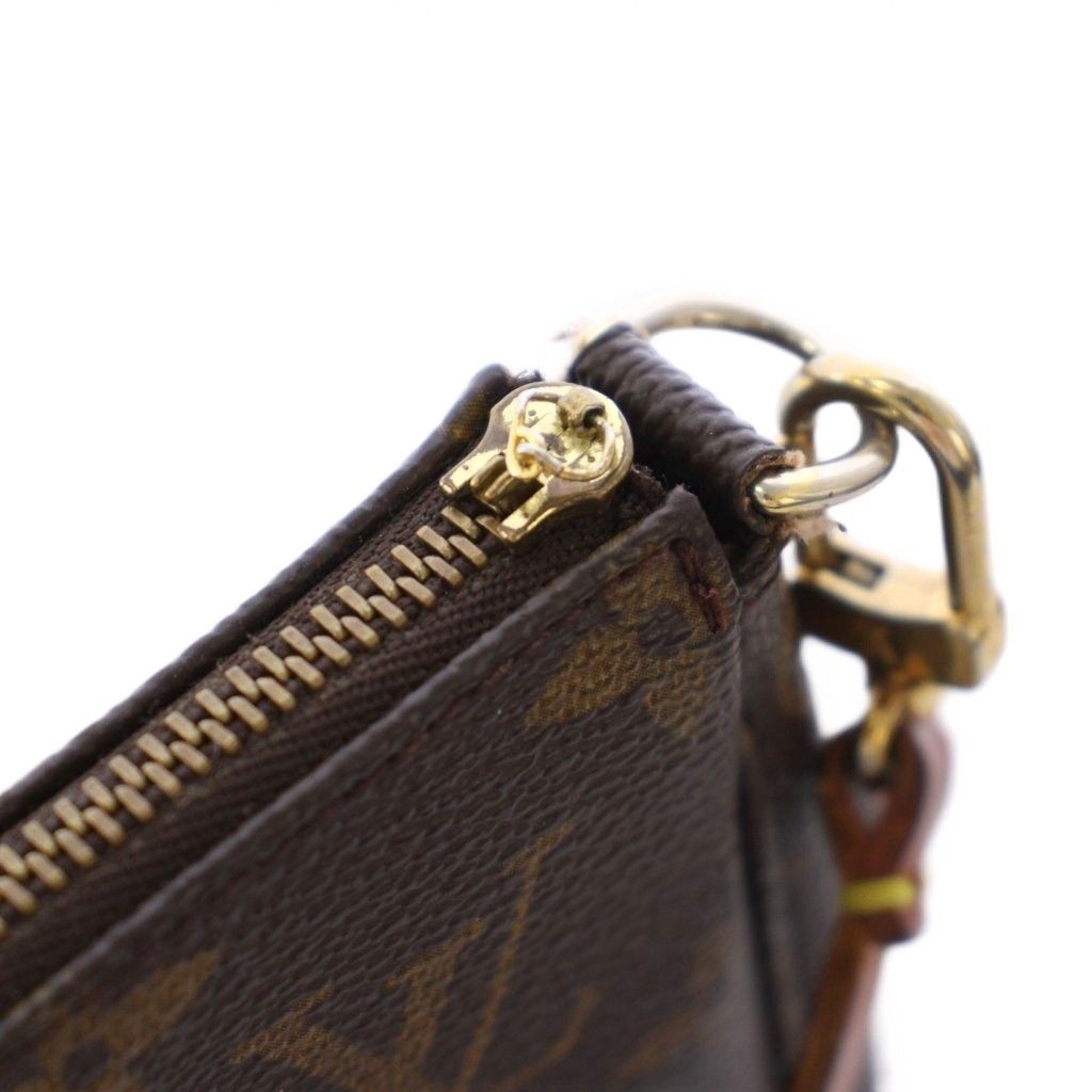 Louis Vuitton Pochette Soir Monogram Pouch Handbag Brown — view 8