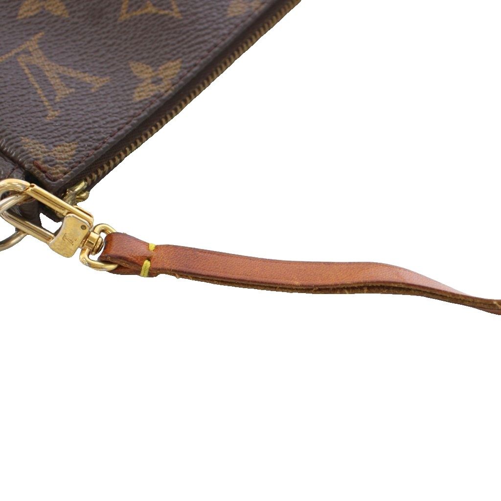 Louis Vuitton Pochette Soir Monogram Pouch Handbag Brown — view 6