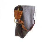 Louis Vuitton Pochette Soir Monogram Pouch Handbag Brown — view 3