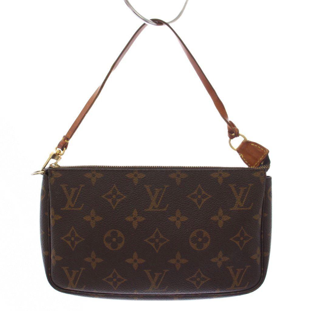 Louis Vuitton Pochette Soir Monogram Pouch Handbag Brown — view 2