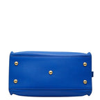 Saint Laurent Line Petit Cabas 2-Way Shoulder Bag Blue Leather — view 3