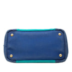 Prada Canapa Mini Shoulder Bag Blue Green Canvas — view 3
