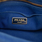 Prada Canapa Mini Shoulder Bag Blue Green Canvas — view 5