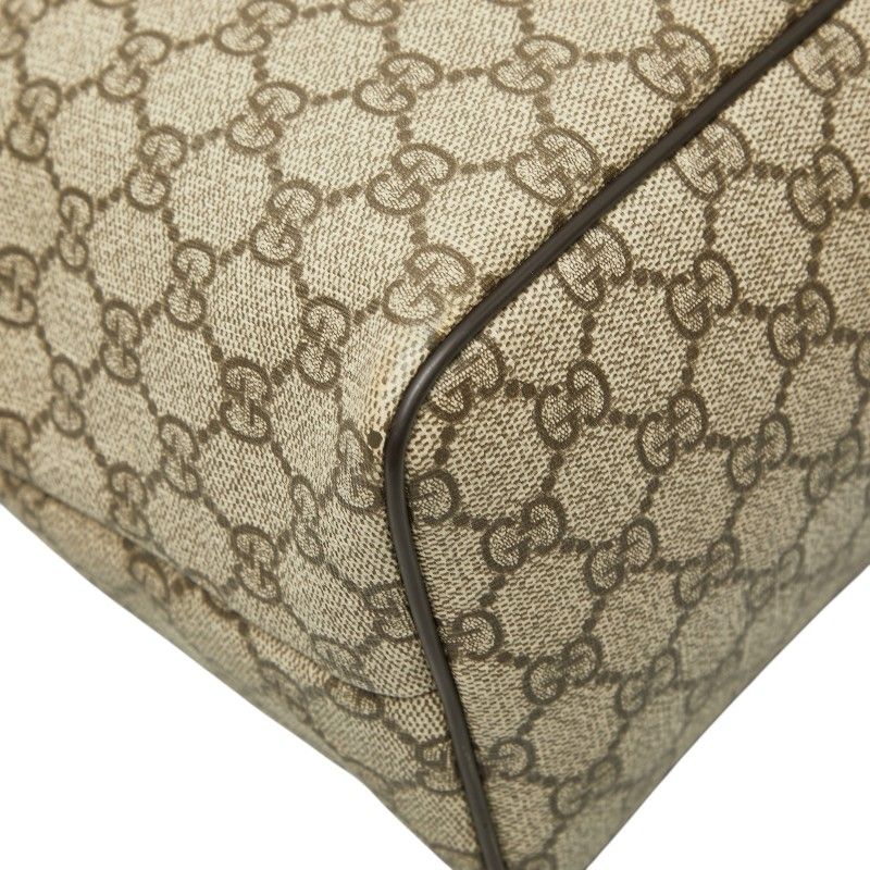 Gucci GG Supreme Tote Bag Beige Brown Leather — view 7