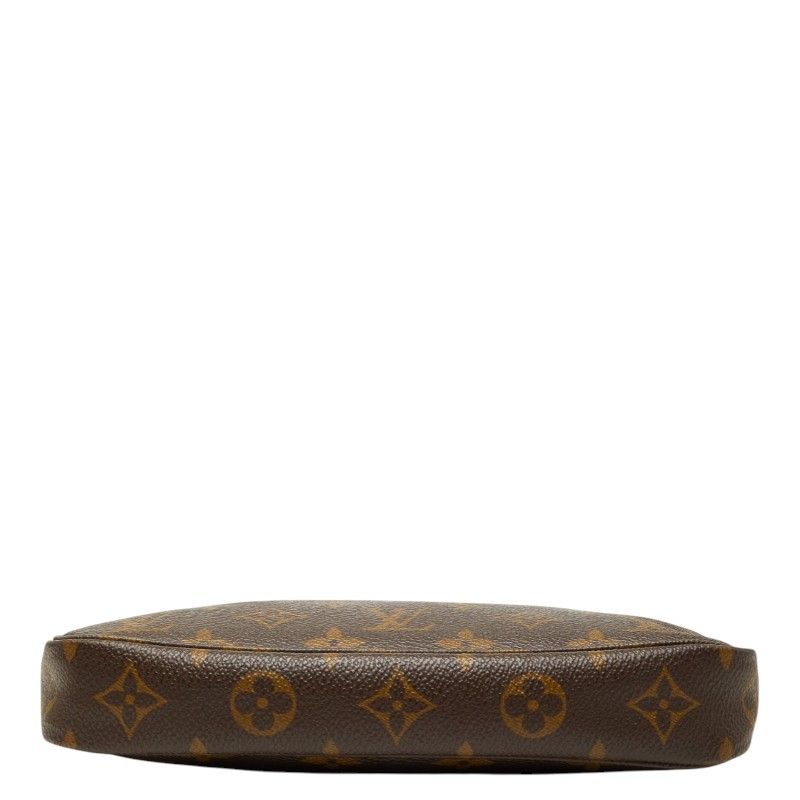 Louis Vuitton Monogram Pochette Soir Shoulder Bag Brown Leather — view 3