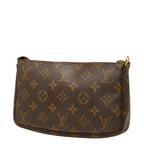 Louis Vuitton Monogram Pochette Soir Shoulder Bag Brown Leather — view 2