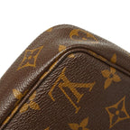 Louis Vuitton Monogram Pochette Soir Shoulder Bag Brown Leather — view 4