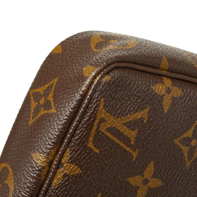 Louis Vuitton Monogram Pochette Soir Shoulder Bag Brown Leather — view 6