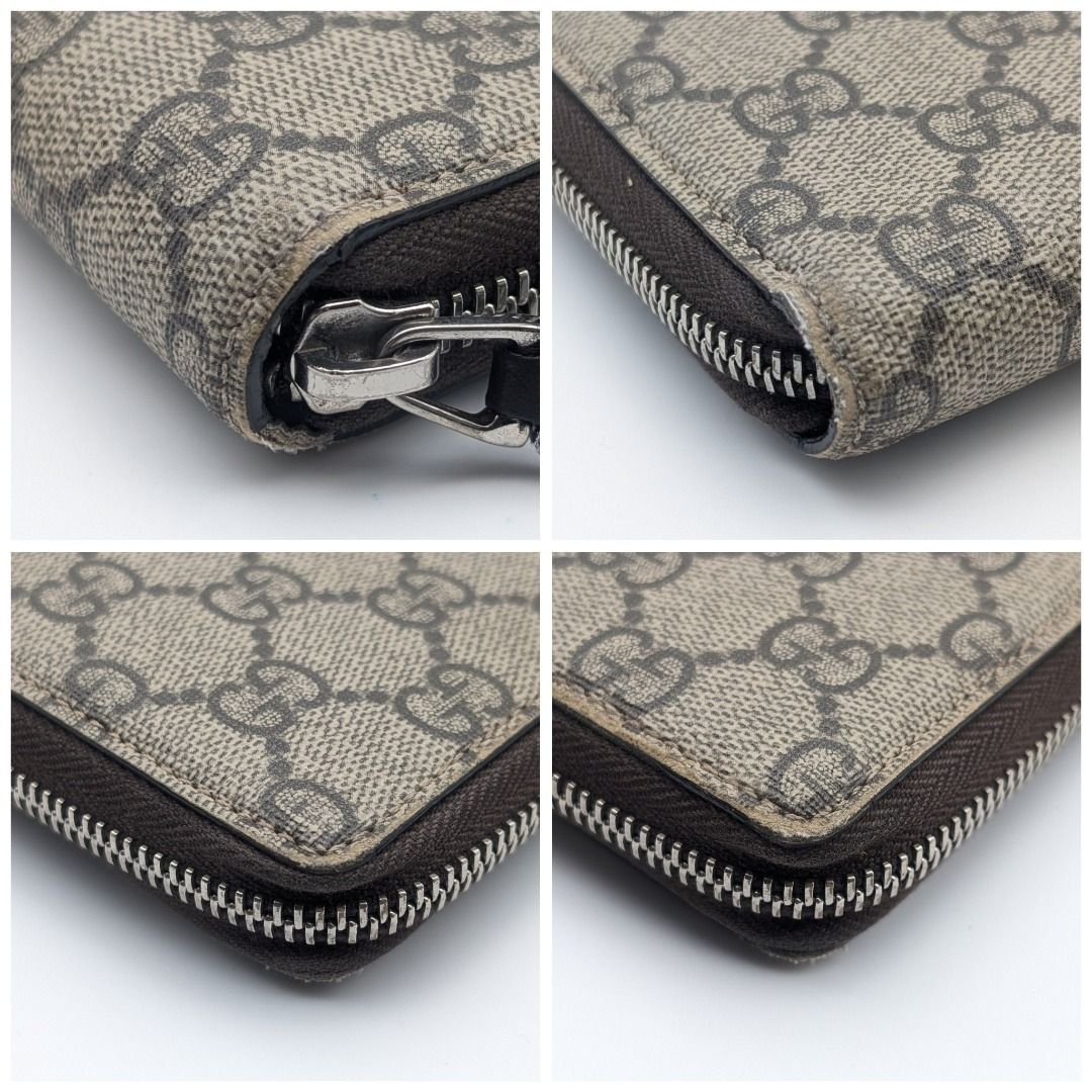 Gucci GG Supreme Sherry Line Bee Zip Around Wallet — view 4