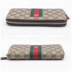 Gucci GG Supreme Sherry Line Bee Zip Around Wallet — view 3