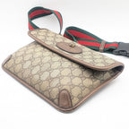 Gucci GG Supreme Neo Vintage Tiger Head Belt Bag Waist Pouch Brown — view 3