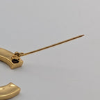 Chanel Brooch CC Logo Gold Black Recent — view 8