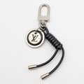 Louis Vuitton Leather Rope Monogram Eclipse Key Holder Charm Silver
