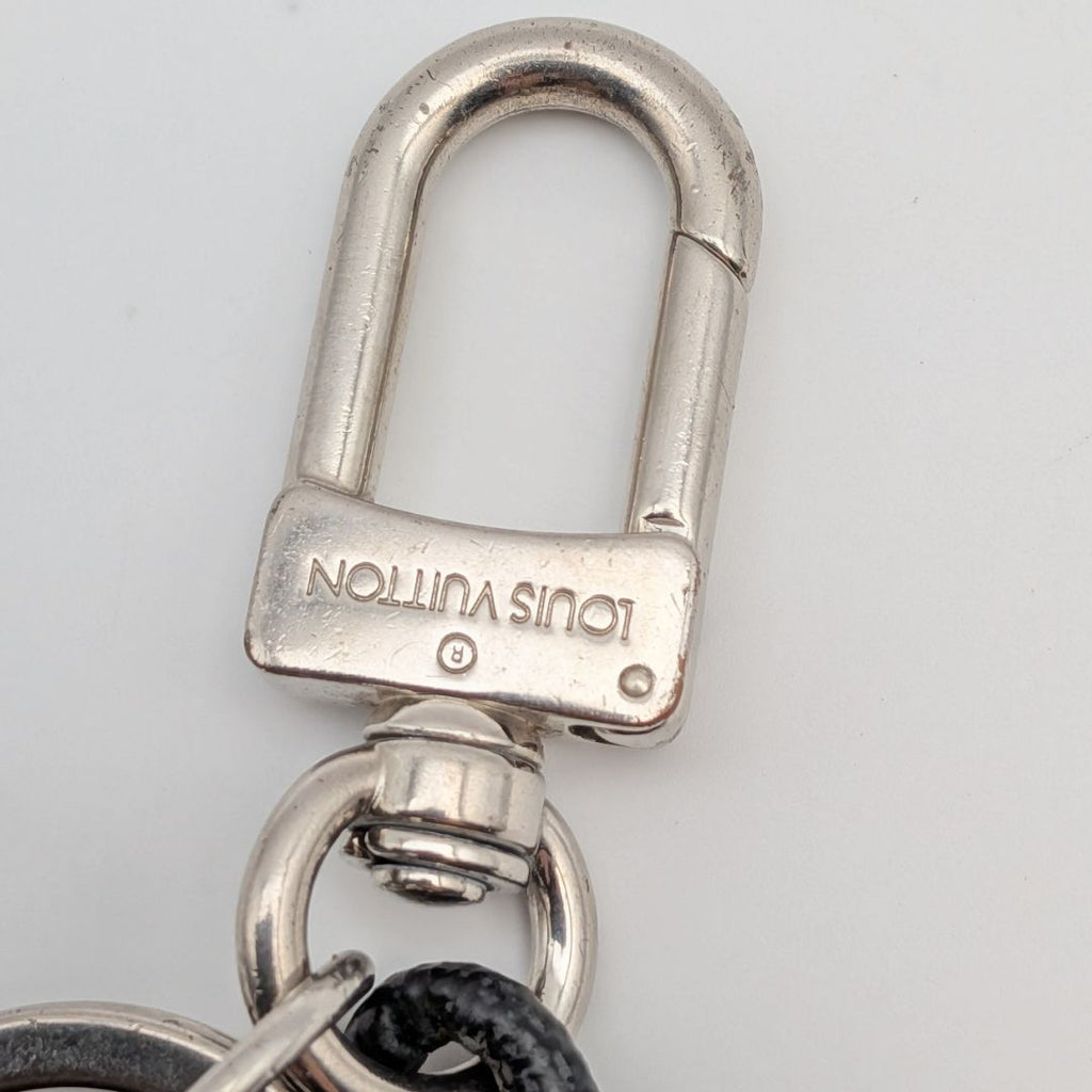 Louis Vuitton Leather Rope Monogram Eclipse Key Holder Charm Silver — view 5