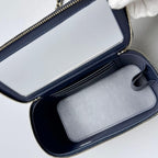Chanel Quilted Vanity Case Denim Chain Shoulder Bag — view 3