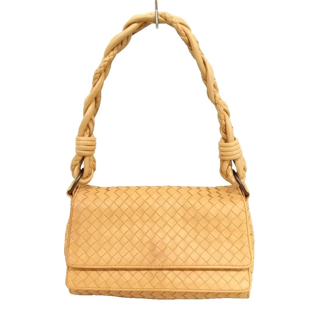 Bottega Veneta Intrecciato Shoulder Bag Beige