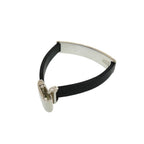 Gucci Rubber 925 Sterling Silver Black Bracelet — view 2