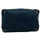 Prada Tote Bag Canapa Navy — view 5