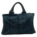 Prada Tote Bag Canapa Navy