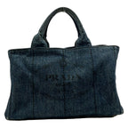 Prada Tote Bag Canapa Navy