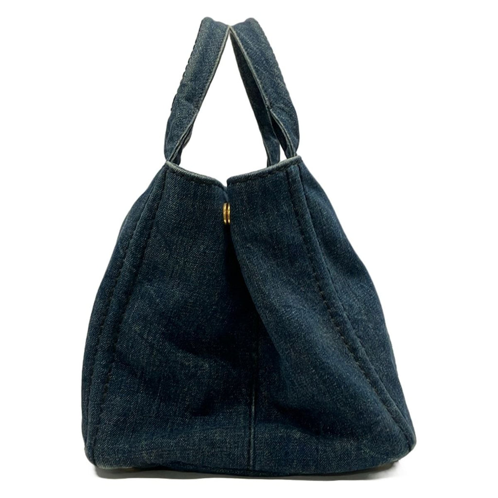 Prada Tote Bag Canapa Navy — view 4