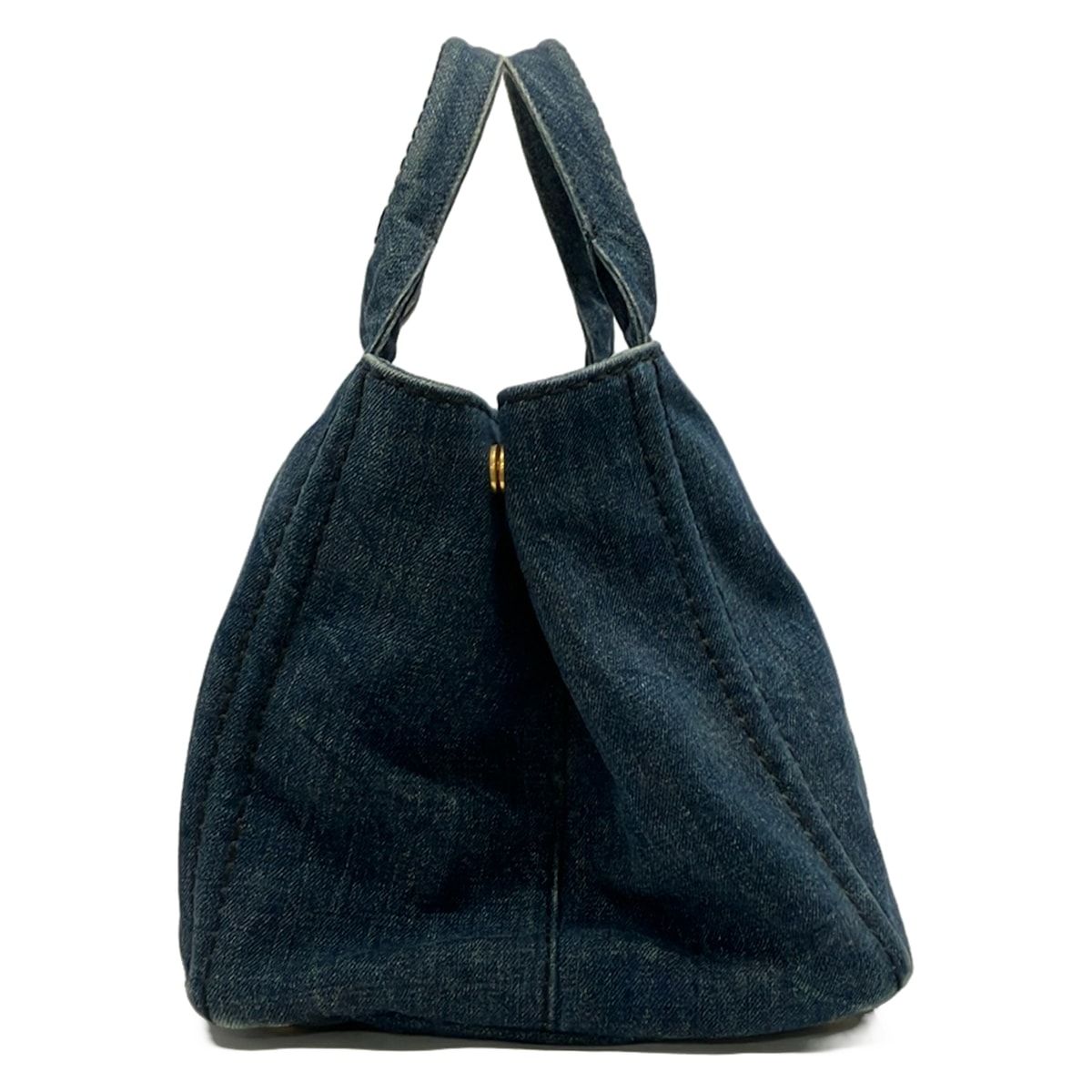 Prada Tote Bag Canapa Navy — view 4