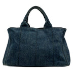 Prada Tote Bag Canapa Navy — view 3