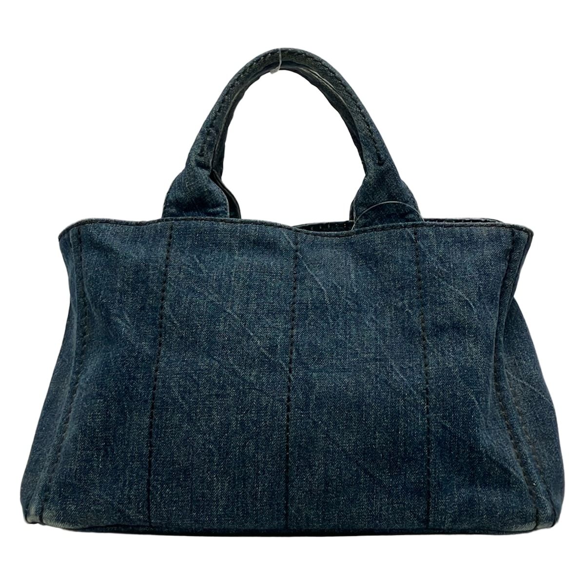 Prada Tote Bag Canapa Navy — view 3
