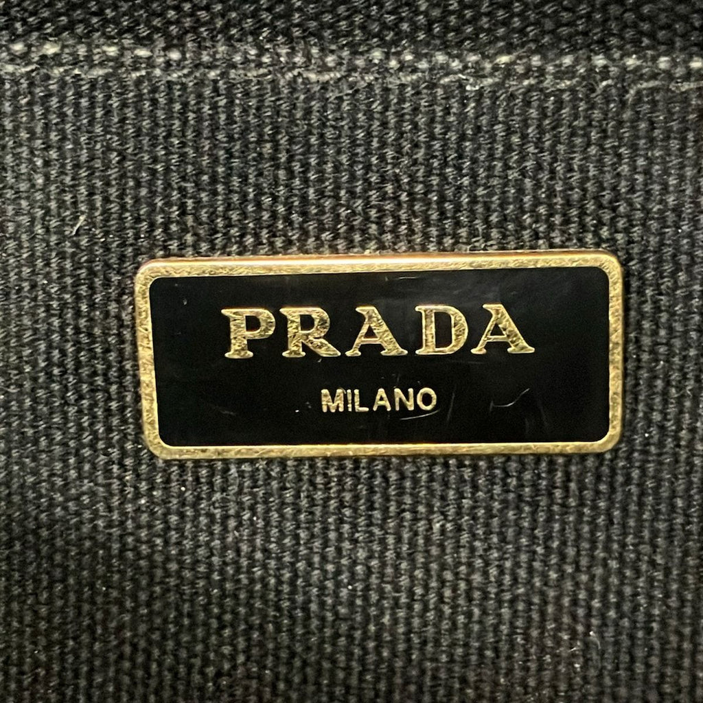 Prada Tote Bag Canapa Black — view 8