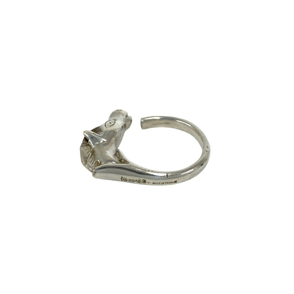 Hermes Vintage Cheval Hose Ring 925 Sterling Silver — view 4