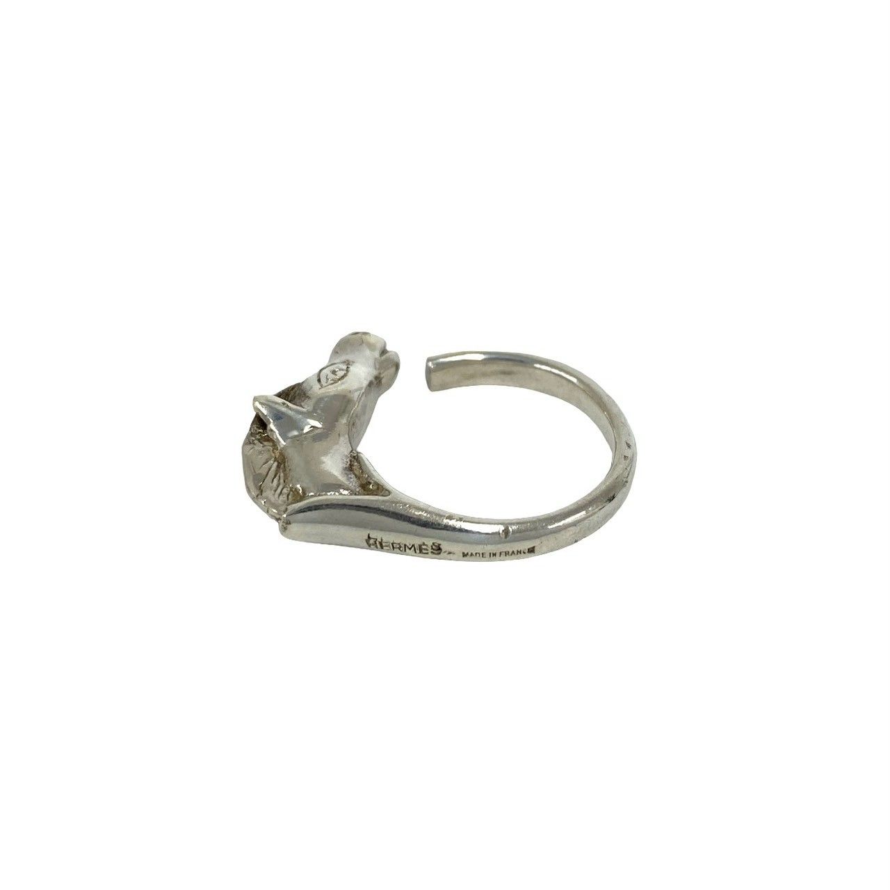 Hermes Vintage Cheval Hose Ring 925 Sterling Silver — view 4