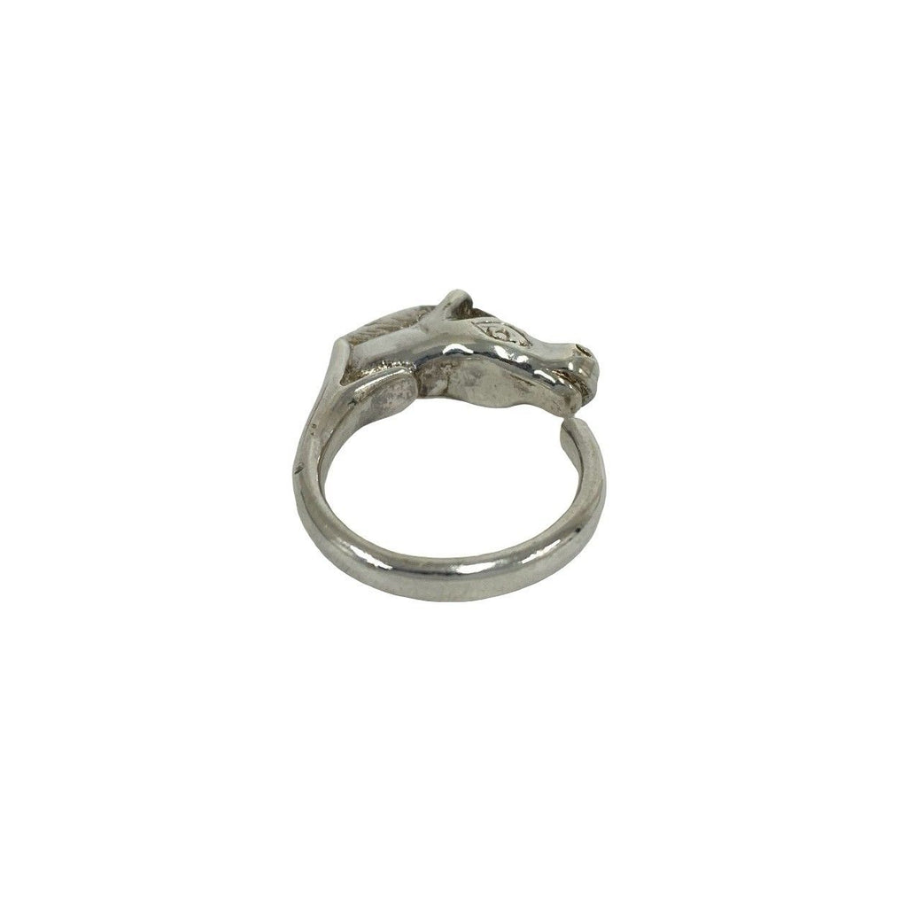 Hermes Vintage Cheval Hose Ring 925 Sterling Silver — view 6