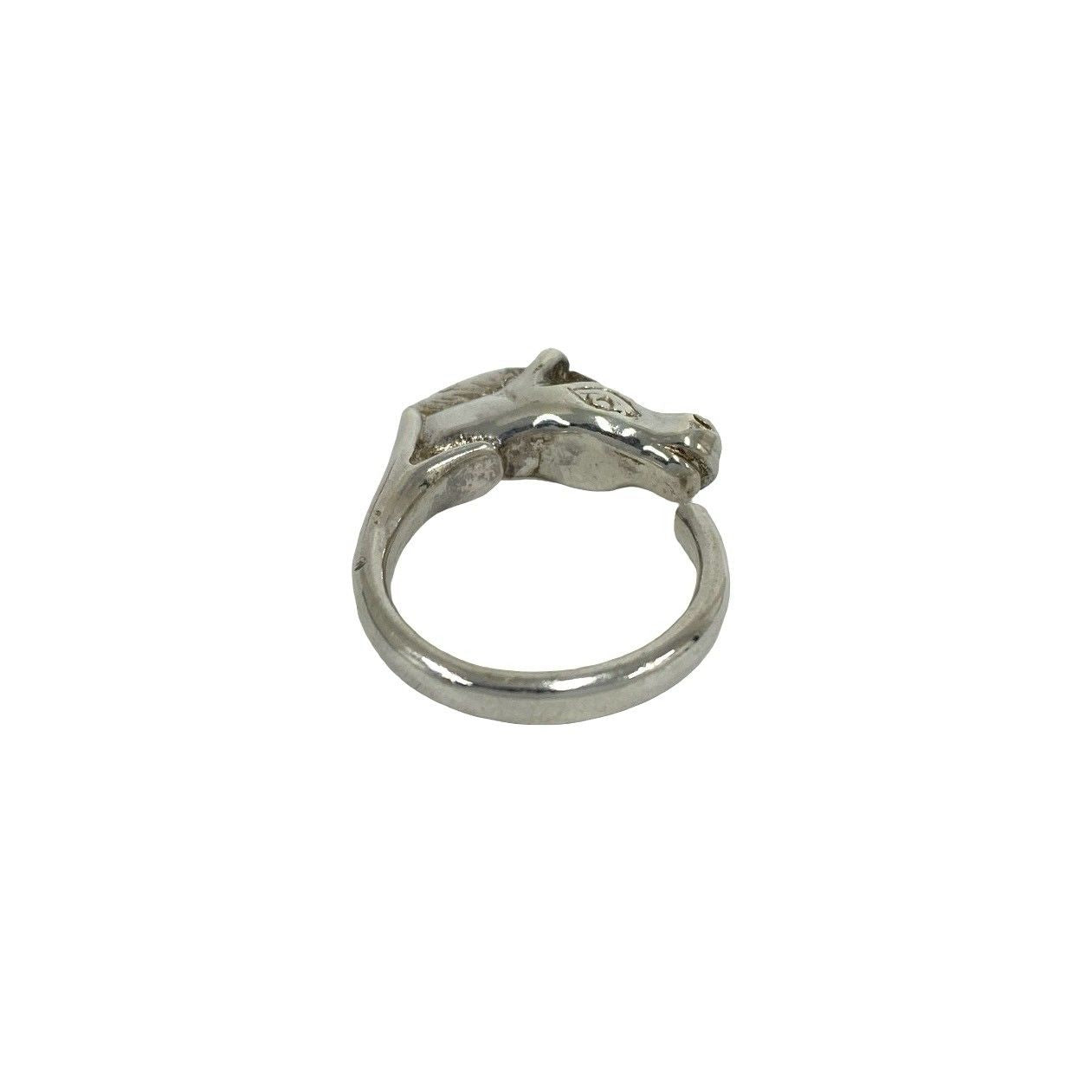 Hermes Vintage Cheval Hose Ring 925 Sterling Silver — view 6