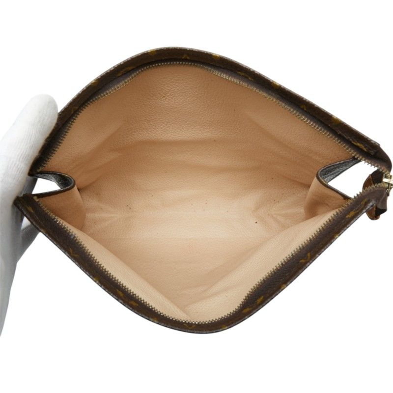 Louis Vuitton Monogram Poche Toilette 26 Clutch Pouch Brown Leather — view 6