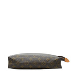 Louis Vuitton Monogram Poche Toilette 26 Clutch Pouch Brown Leather — view 3