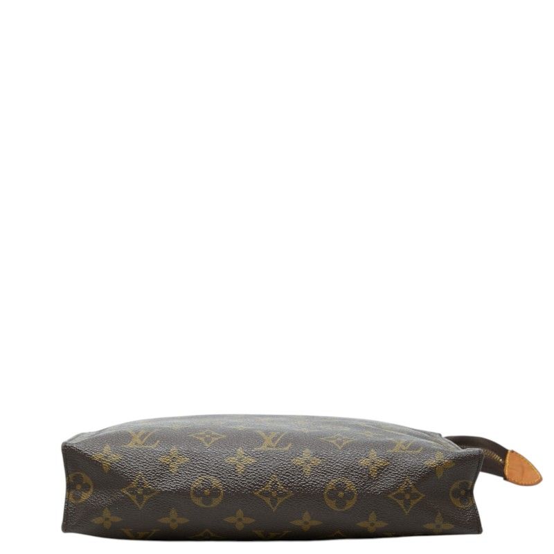 Louis Vuitton Monogram Poche Toilette 26 Clutch Pouch Brown Leather — view 3