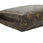 Louis Vuitton Monogram Poche Toilette 26 Clutch Pouch Brown Leather — view 5