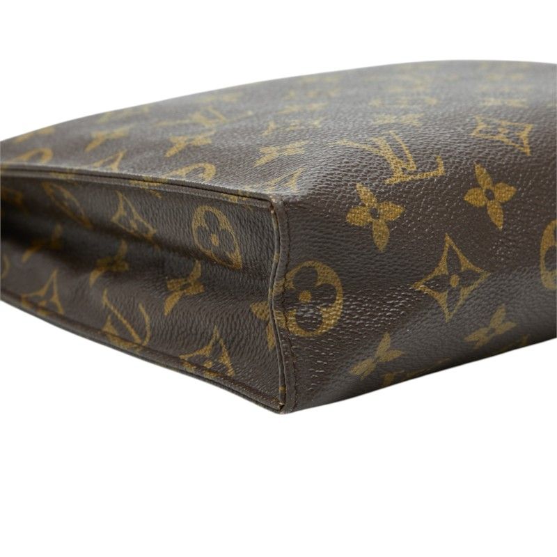 Louis Vuitton Monogram Poche Toilette 26 Clutch Pouch Brown Leather — view 5