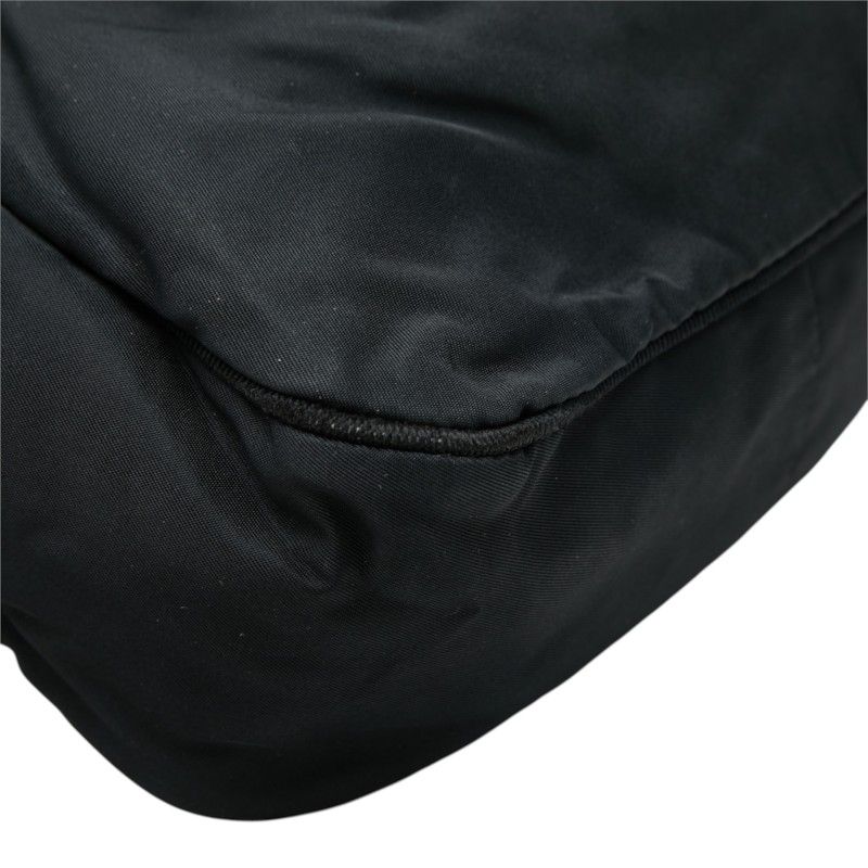Prada Evening Heart Handbag Black Nylon Leather Bijou — view 7