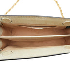 Gucci Ophidia Sherry Line GG Logo Chain Shoulder Bag Ivory Leather — view 6