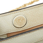 Gucci Ophidia Sherry Line GG Logo Chain Shoulder Bag Ivory Leather — view 8