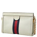 Gucci Ophidia Sherry Line GG Logo Chain Shoulder Bag Ivory Leather — view 2