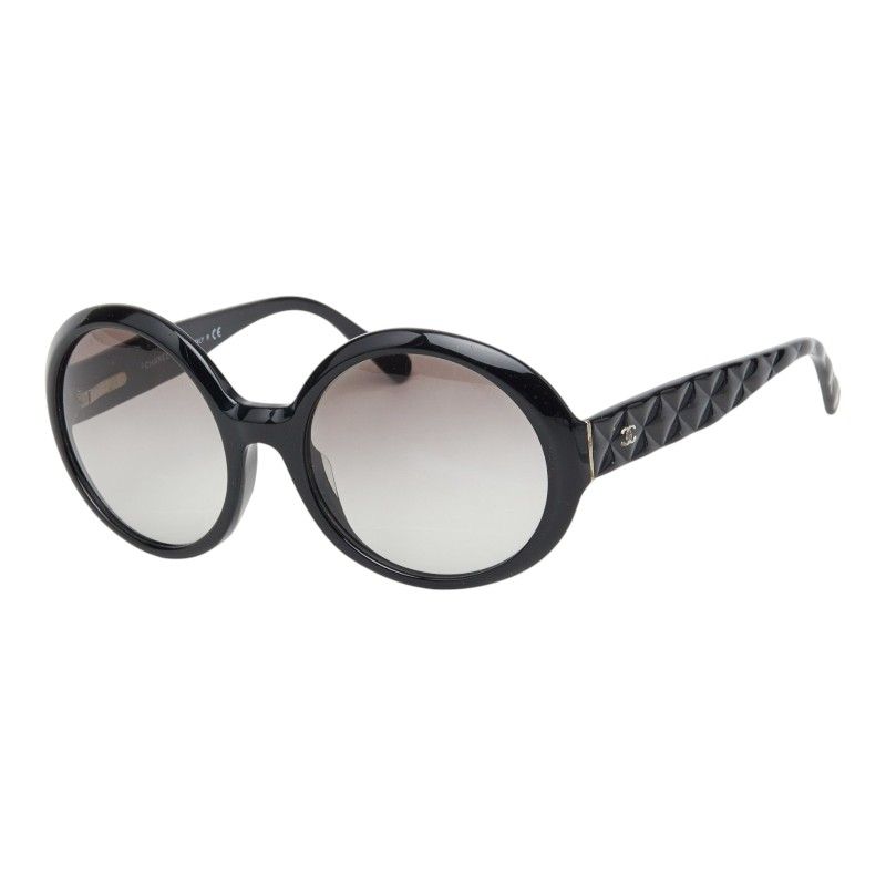 Chanel Quilted CC Logo Sunglasses Black Acetate Eyewear